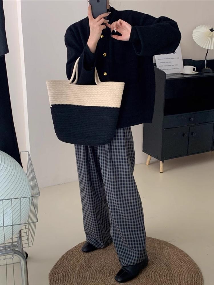 Fashion Double-sided Elegant Cardigan Women Winter New French Chic Light Luxury Coat Small Crop Design Slim Vintage Outerwear