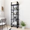 Day and Night - Day and Night 5-tier Shelving In Gray Engineered Wood 60x30x175 Cm