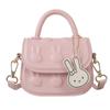 Printing Rabbit Motif Kids Messenger Bag With Pu Material For Play Everyday