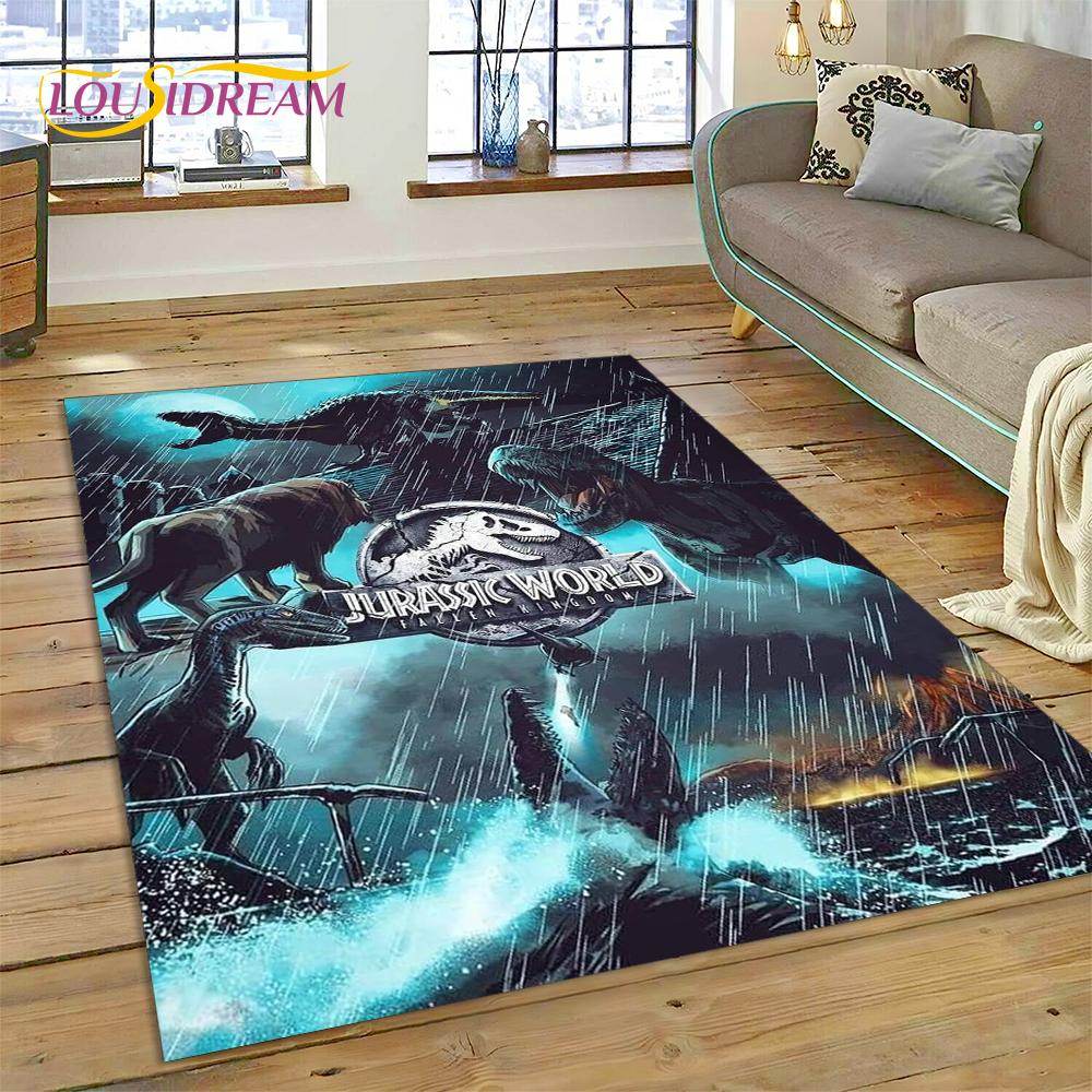 Tappeto Tappeto Tappetino Decorativo Antiscivolo per Soggiorno Camera da Letto, Tappetino per Porta, Decorazione per Divano, Tappeto Cartoon 3D Dinosauro Parco Giurassico Dino