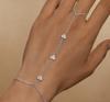 925 Sterling Silver Evil Eyes Blue/White Zircon Bracelet With Finger Design For Women Hand Chain Bracelet Party Jewelry