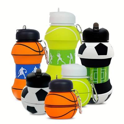 Tazza pieghevole per acqua in silicone alimentare, borraccia portatile per sport all'aria aperta, adatta per bambini, studenti, attività all'aperto e viaggi