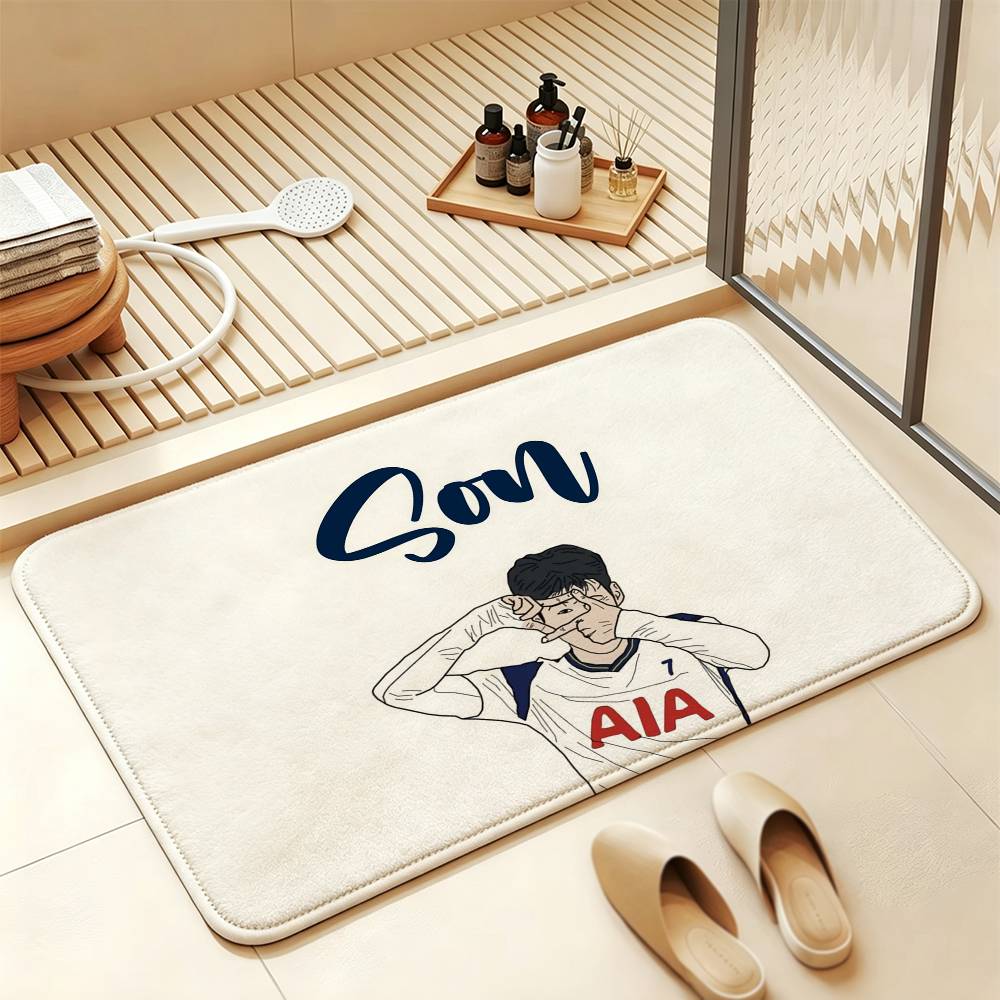 S-Son Heung-min Soft Comfortable Short Plush Rug Carpet mat Anti‑Slip Floor Mat Machine Washable Home Decor