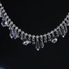 1Yard Transparent Pendant Chain Glass Rhinestone Trim Silver Craft DIY Decoration Rhinestone Ribbon Glitter