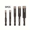 5Pcs Dry Diamond Drill Bits For Porcelain Granite Tile Glass Ceramics Marble Vitrified Tile Hole Opener Diamond Drill Bit Set