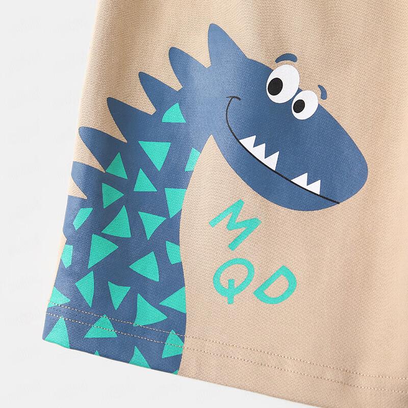 MQDMINI Boys' Cartoon Dinosaur Casual Shorts