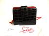 Authentic Loubi54 Black Red Leather Bifold Wallet #a911 Refurbished