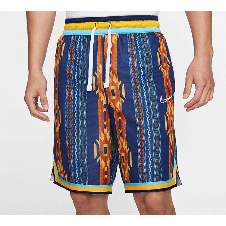 Nike Basketball Shorts Men's Blue Moderate Straight Fit Pants BV9444-492