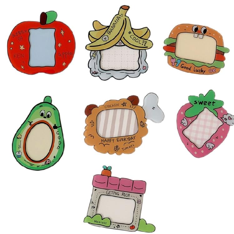 Colorful Fruit Shape Refrigerator Magnets Frame Holds Photos Card Note Memos With Reliable Magnetic Adhesion Holder