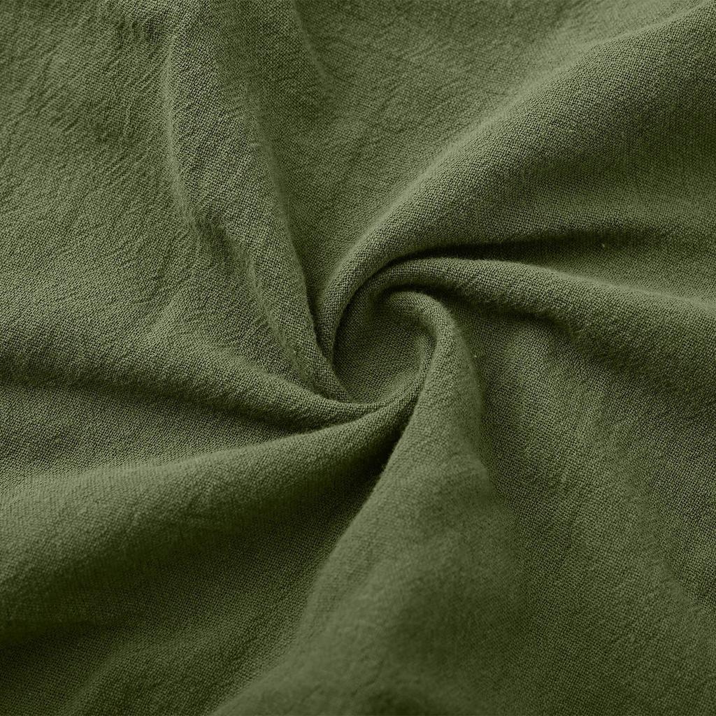 Women's Casual Fashion Sexy  Short Sleeve Pullover Shirt Round Neck Literary Retro Solid Color Casual Split Suit