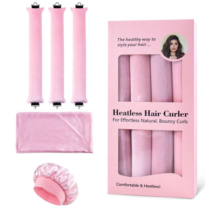 Heatless Curling Rod with Metal Hook for Easy Sleep-In Big Wave Curls