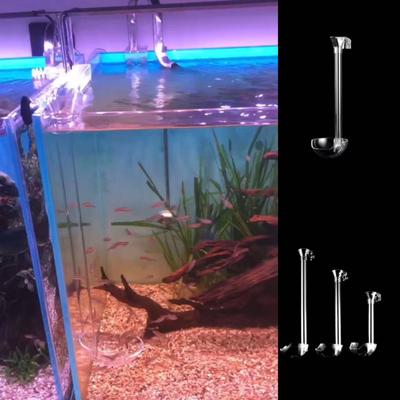 Aquarium Futterspender Hohe Transparenz Haken Design Fisch Garnelen Fütterungsrohr Futterspender