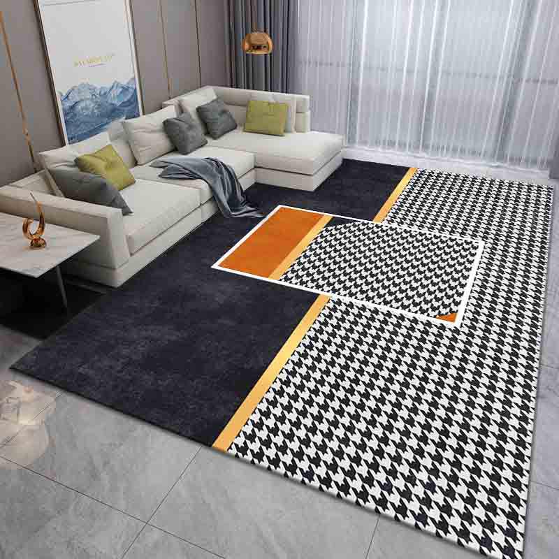 Luxurious Nordic Area Rug: Washable Carpet for Living Room, Bedroom, or Office Sofa and Coffee Table.