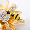 Elegant Daisy Bee Brooch Corsage Pin for Women - High-End Lapel and Safety Suit Accessory