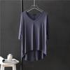 V-neck Undershirt Women's Five Quarter Sleeved T-shirt Summer Thin Plus Size Loose Sleepwear Mid Sleeved Korean Top