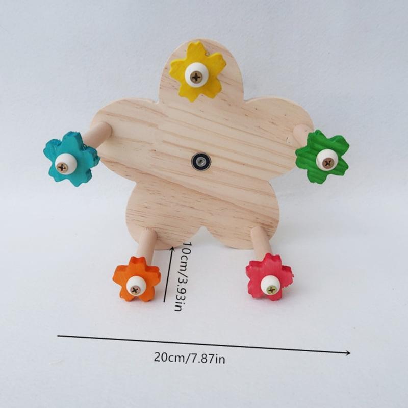 Pet Budgies Cage Feeder Toy for Multiple Birds Rotating Training Colorful Wheel for Small Size Birds for Cage Decoration