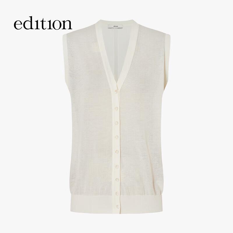 Edition Women's Cotton Knit Cardigan Vest