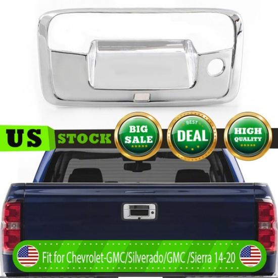 For 2014-2018 Chevy Silverado Chrome Tailgate Handle Covers With Camera Hole US