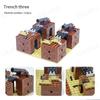 MOC Blocs de Construction Bâtiment Trench-Coat Militaire Blocs Base Militaire Ensemble de Jouets Compatible Briques d'Armes Militaires Pièces Jouets DIY pour Garçons Cadeau