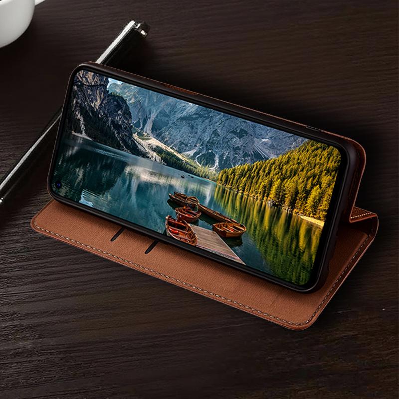 Napa Below Grid Echte Leder Klapphülle für Samsung Galaxy S20 S21 S22 S23 S24 S25 S26 FE Plus Ultra Handyhülle Kartenfächer