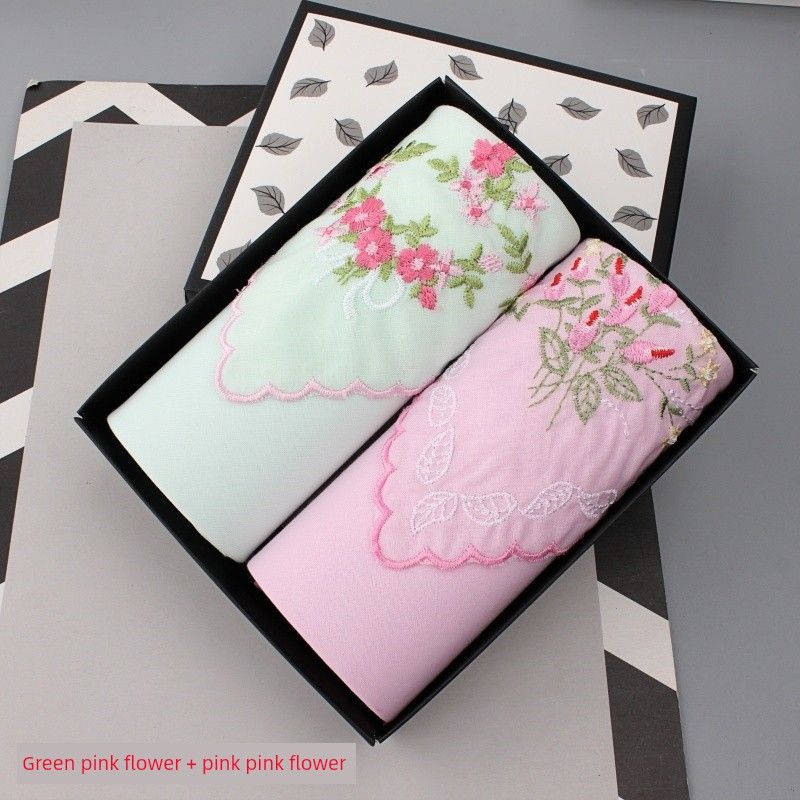 Embroidered Portable Fresh Handkerchief