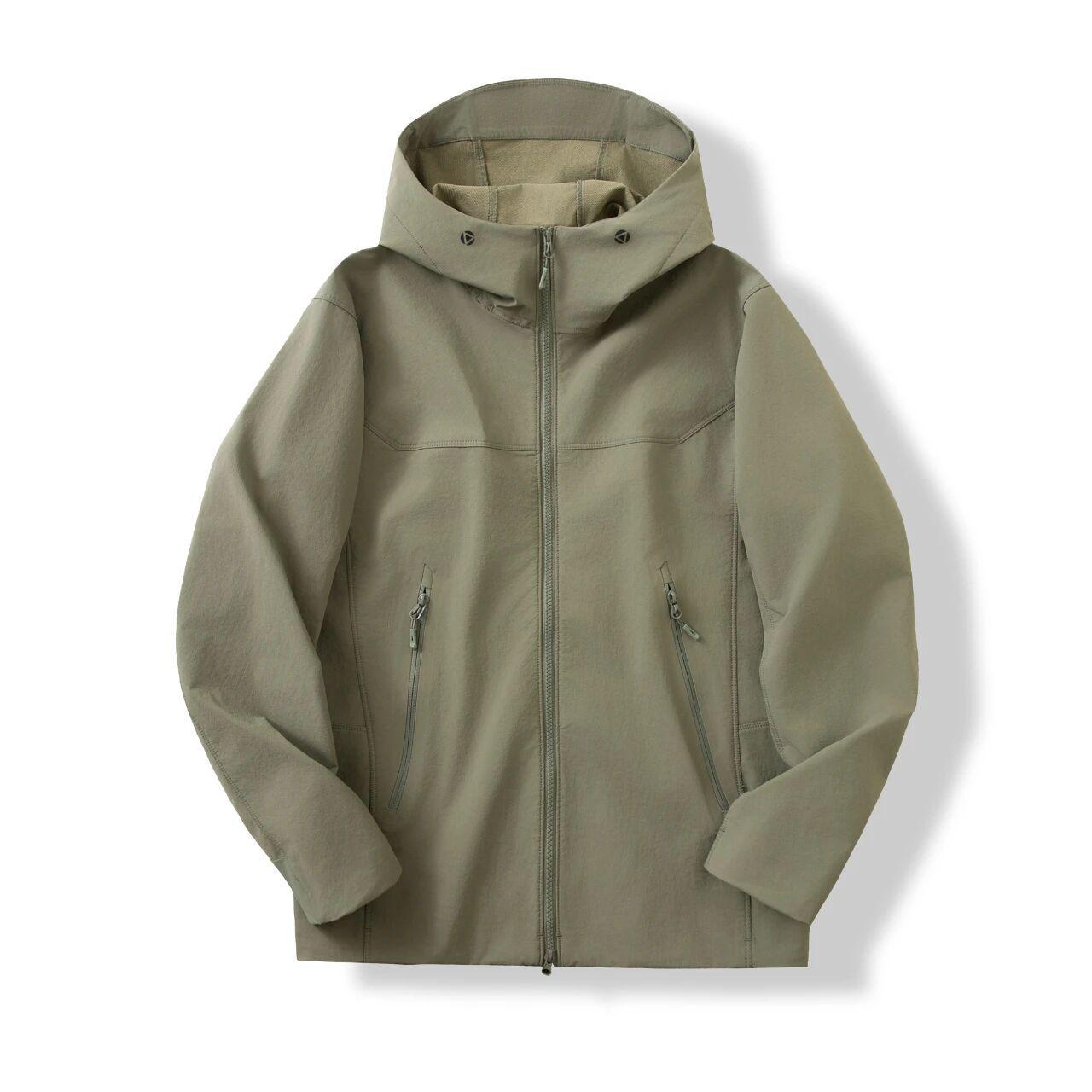 Niao Jia Unisex Soft Shell Jacket: Windproof, Waterproof, Hooded for Spring & Autumn Outdoor Activities XXL (90-100 kg)