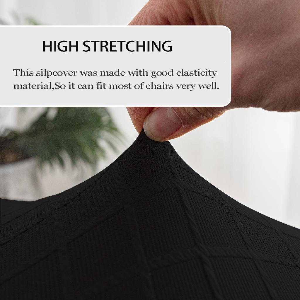 Diamond Jacquard Waterproof Shell Chair Cover Eames Curved Chair Cover Cover Hotel Club Wholesale Tables and Chairs