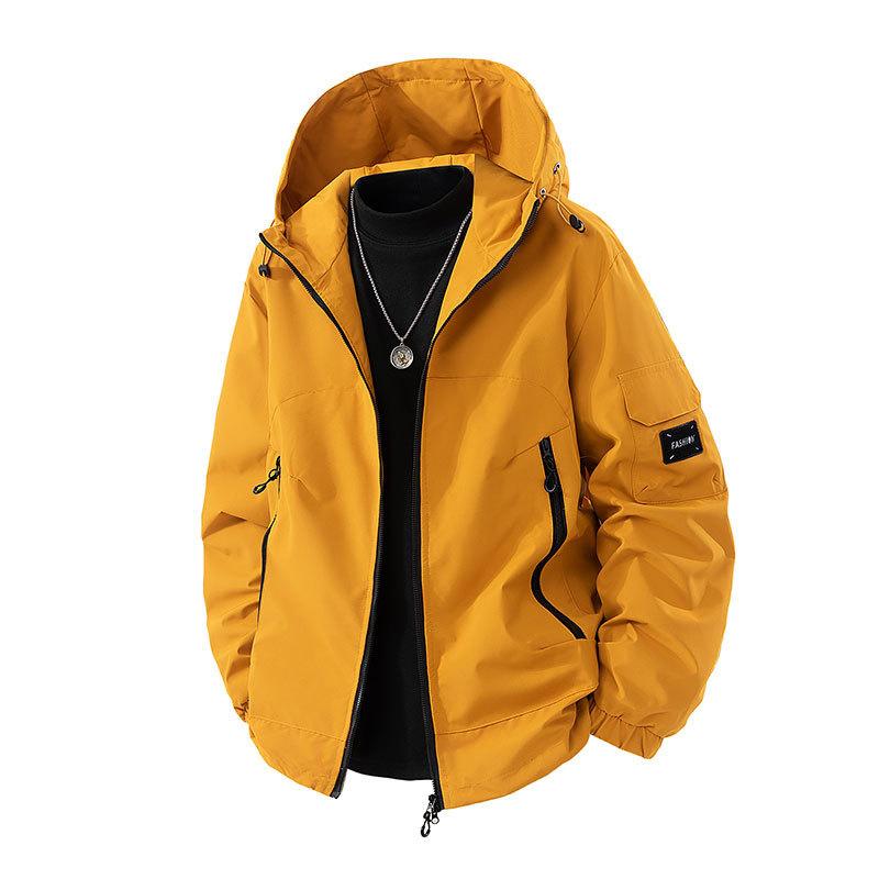 Jacket Men's Autumn and Winter New Trendy Loose Windproof Waterproof Jacket Hooded Mountaineering Jacket