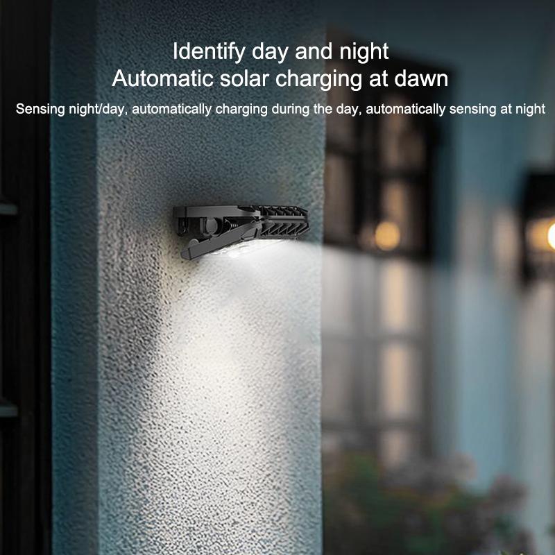  Upgraded Intelligent Sensing Solar Clip Lamp Outdoor Courtyard Lamp Garden Lighting Solar Wall Lamp