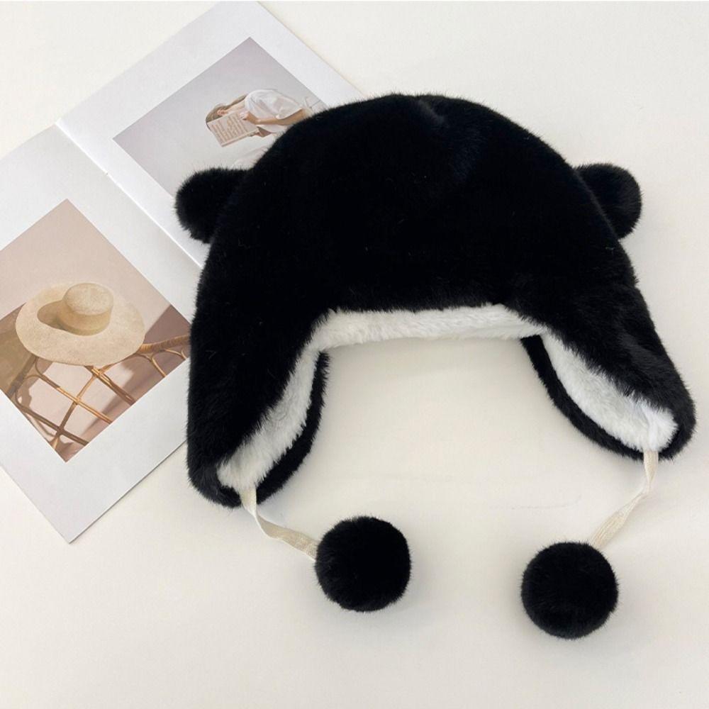 Cute Penguin Plush Hat Cold Protection Pullover Hat Sweet Beanies Caps  Kids Adult Gifts