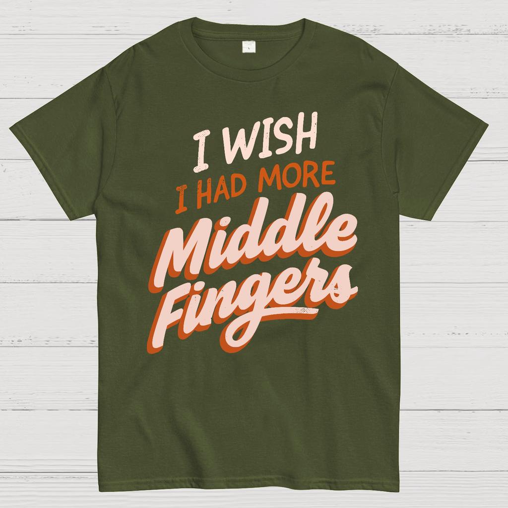 I Wish I Had More Middle Fingers Cotton Summer Casual Cool Loose T-Shirt