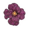 Autumn New Women's Copper Brooch Exquisite And Elegant Temperament Purple Flower Style Brooch