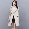 Women's Spring and Fall Medium-length Business Thin Section Casual Stand-up Collar Trench Coat Jacket Waist Windbreaker
