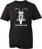 Motorcycle Unisex T Shirt Life Behind Bars Biker Graphic Tee Black Chopper Top