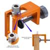Concealed Hinge Jigs Tool With Clamping Mechanism And Half Thickness Adjustment For Perfectly Aligning Shelf Pin Holes