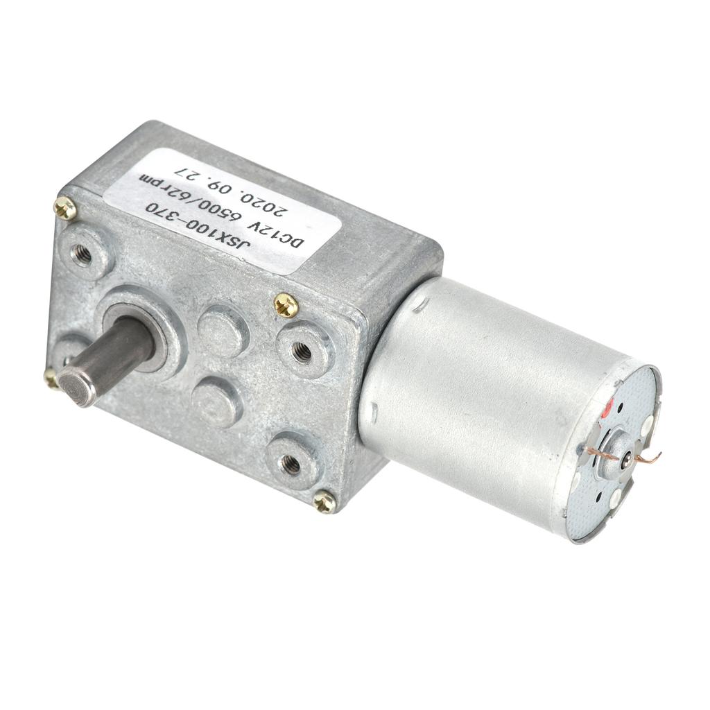 Šnekový motor JSX100370 samosvorný DC 12V 62 ot/min Redukce otáček Elektrický reduktorový motor