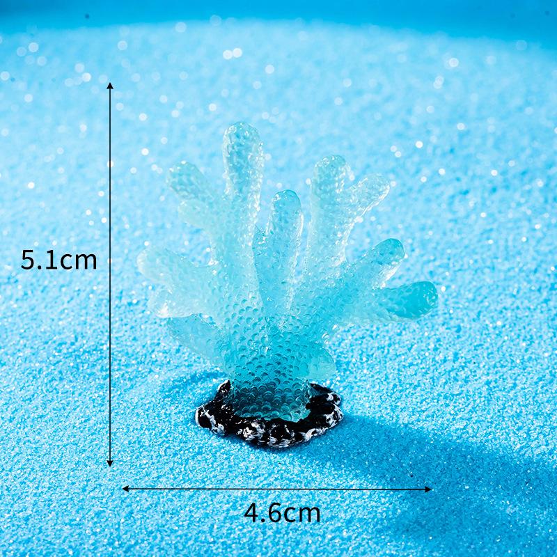 

2 шт. Светящиеся кораллы Микроландшафт Искусственные кораллы Смоляные украшения Для аквариума Аксессуары Украшения Домашний декор синий