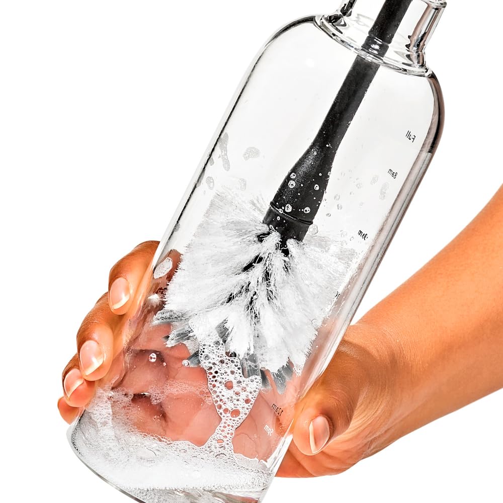 OXO Stainless Steel Bottle Brush for Water Bottle Replaceable Brush Cleaning,