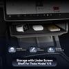 2025 Upgrade Under Screen Storage For Tesla -2025 Model Y - Model 3,Open And Close Center Console Organizer Tray With Anti-Slip Silicone Pad For