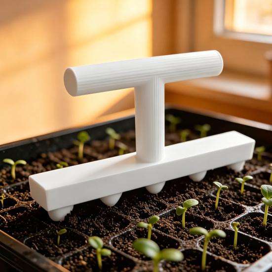huaqianguhh 3D Printed Seeder, One-Piece Molding Hole Making Impact-Resistant Ergonomic T-Shaped Grip Gardening Seeds Sowing Tool
