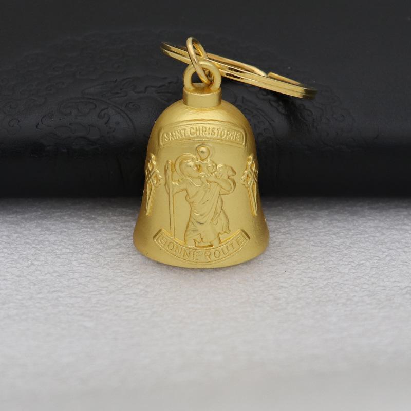 Retro Metal Jewelry Keychain with Bell Pendant - Car and Bag Decoration