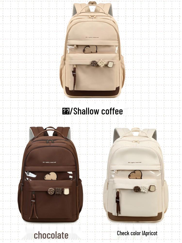 Minimalistischer Rucksack im japanischen Stil für Schülerinnen - Große Kapazität, hochwertiges Design für Mittel- und Oberstufenschülerinnen