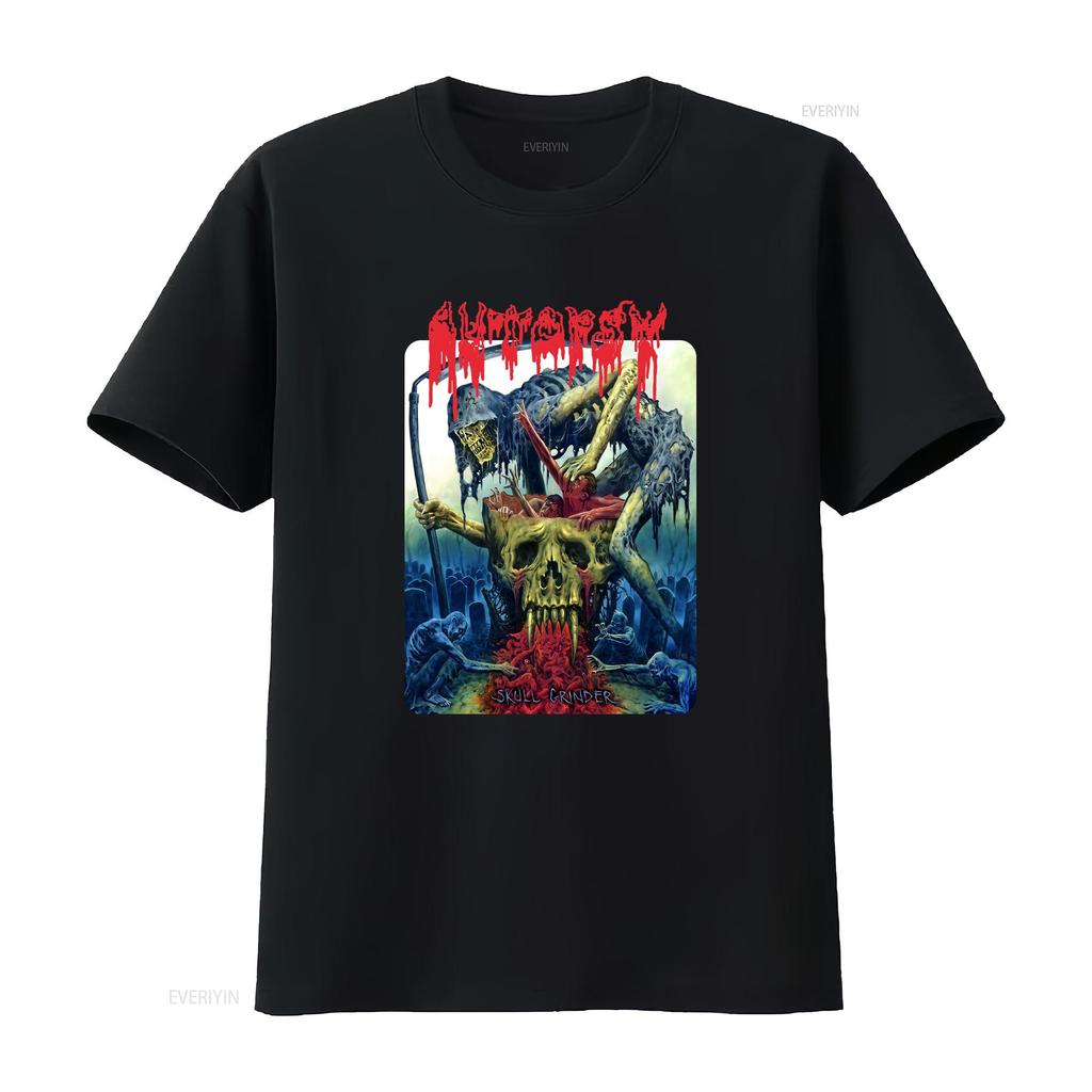 Autopsy Rock Band 90s Basic Black Rare Design T Shirt Nh23100 Vintage Breathable Slightly Soft Top For Everyday Wear