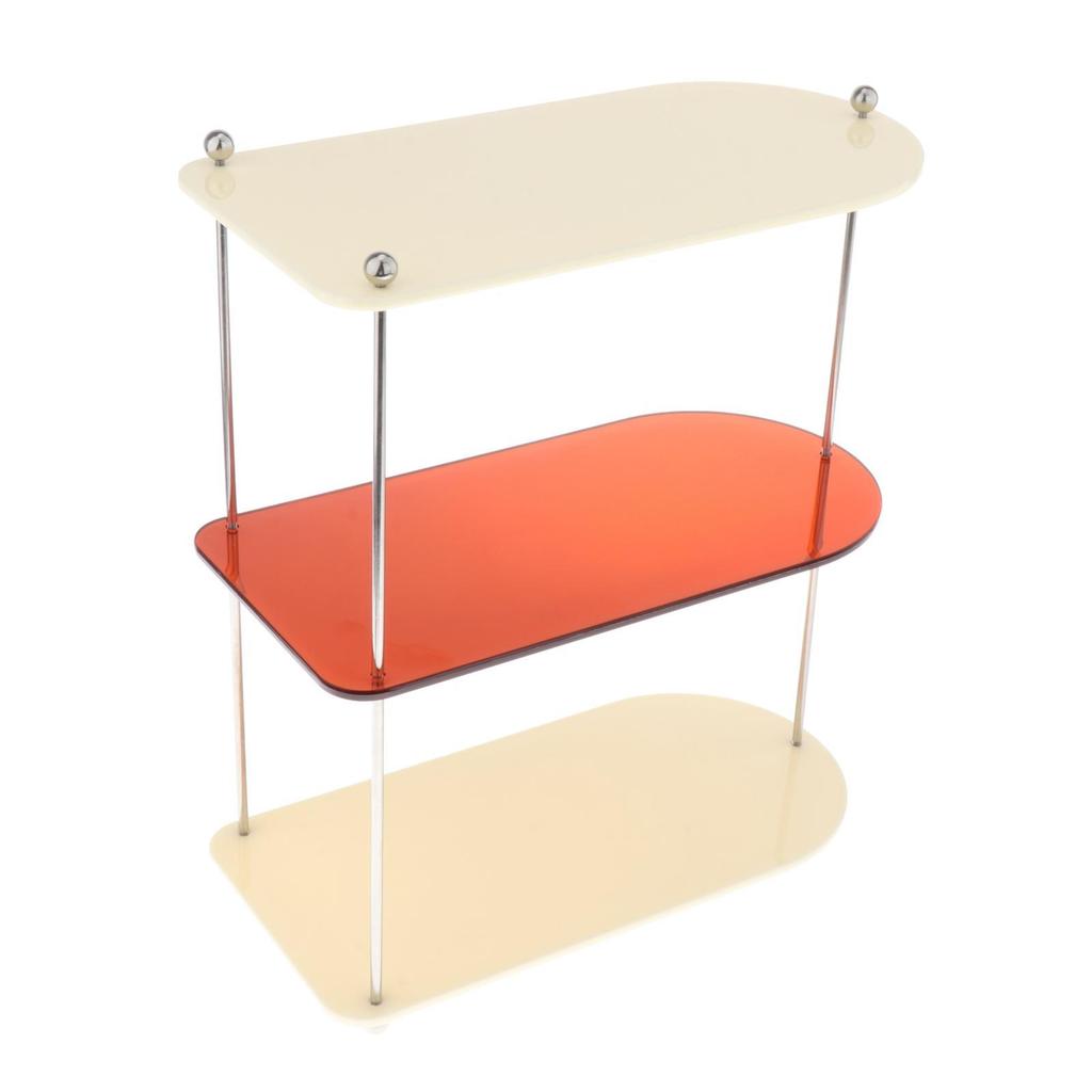 Organizer Acrylic Tray Makeup Perfume Stand Vanity Shelf Cosmetic Rack With Iron Body And