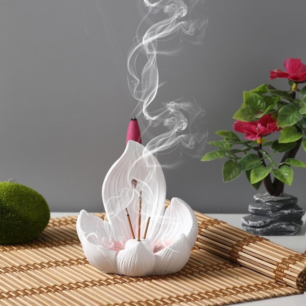 Lotus Line Rökelsefat Hartsrökelsehållare Rökelsebrännare Pinnställ Tempel Yogastudios