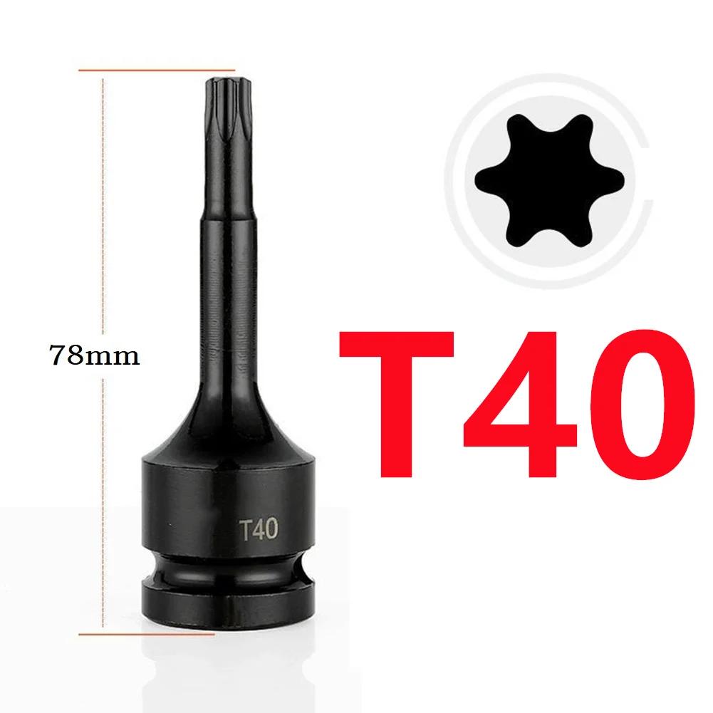 1pcs Torx Socket Bits 1/2 Inch Drive Socket Adapter Screwdriver Bits T20 T25 T27 T30 T35 T40 T45 T50 T55 T60 T70 T80 Series