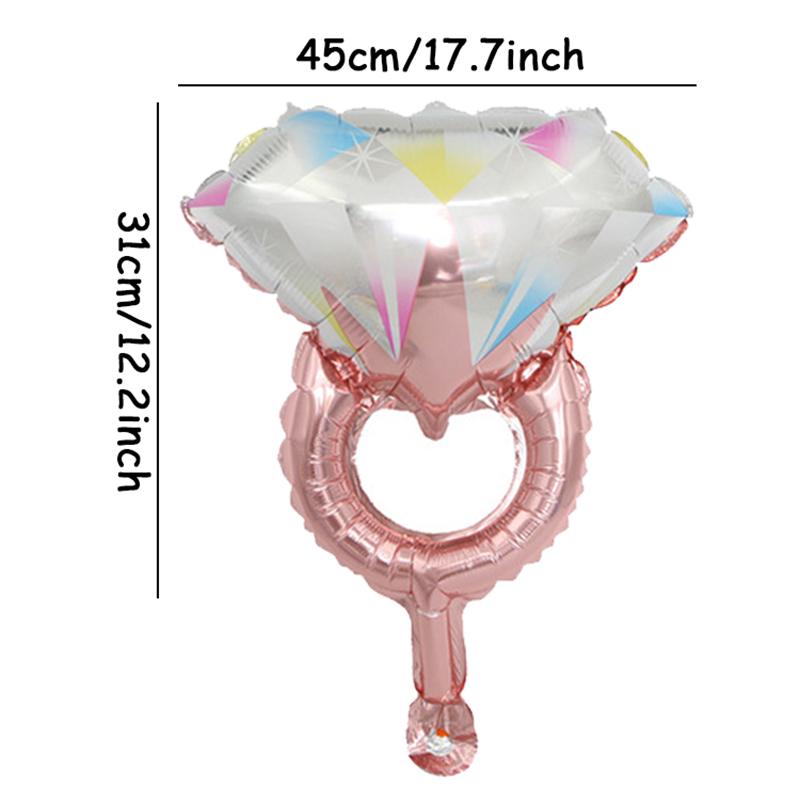 

1 шт. бриллиантовое кольцо алюминиевый воздушный шар свадебный подарок для невесты вечеринка свадьба помолвка украшение на День святого Валентина Other