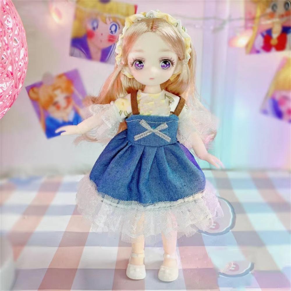 With Clothes Simulated Eye Hinge Doll 3D Eyes Removable Joints Doll BJD Doll with Clothes  Kids Toy