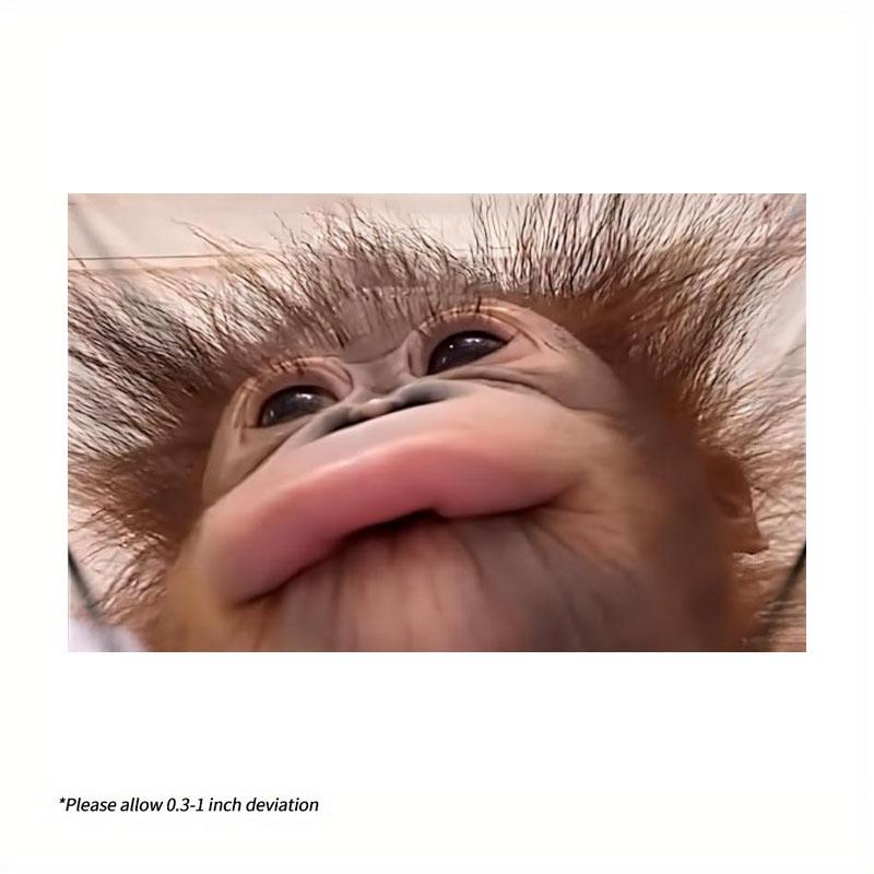 

Funny Orangutan Face Tapestry Meme Style Cute Animal Print 2D Flat Wall Hanging for Bedroom Dorm Room Decor 74x94cm(29x37in)