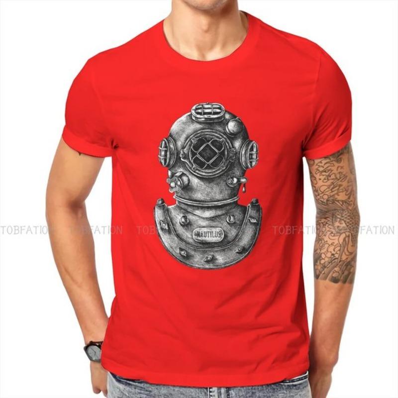 Tauchen Scuba Tauchen T-Shirt für Männer Helm Weiches Sommer T-Shirt T-Shirt Hohe Qualität Neues Design Flauschig